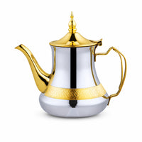 Teapot with Gold Trim Ornate Arabic Teapot Enduring Tea Pot for Coffee Presentation