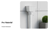 Thickened Material PVC Rainwater Hopper Easy Installation Roof Drain Funnel Long-Lasting Downspout Collection Box Reusable for Homeowners, DIY Enthusiasts, Construction Workers, Building Exterior