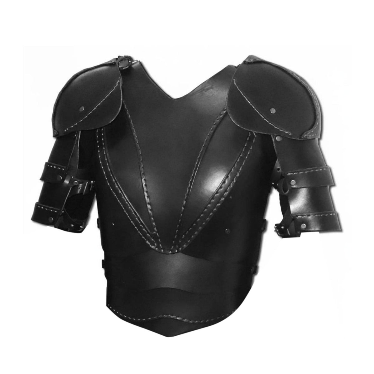 Female Fighter Cuirass Vintage Look Medieval Leather Realistic Design Knight Chestplate for Cosplayers, LARPers, Themed Parties, Halloween