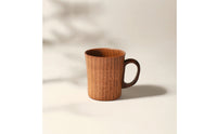 Wooden Cup with Handle Wooden Mug with Handle Wood-Grain for Kitchen, Tabletop