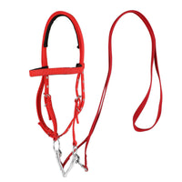 Adjustable Halter with Lead Rope Heavy-Duty Horse Halter Fray-Resistant Headcollar Limited Stretch for Equestrians, Trainers
