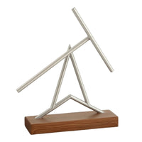 Geometric Sculpture Minimalist Statue Neutral for Living Room, Office