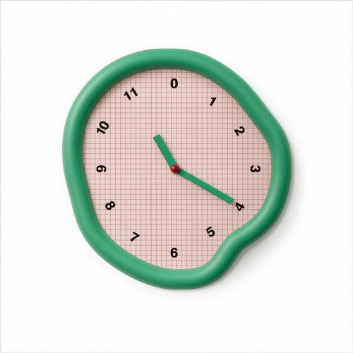 Decorative Wall Clock Green Silent Wall Clock Minimalist for Living Room, Study