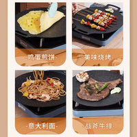 露营烤盘卡式炉铁板烧麦饭石户外便携不粘烤肉盘碳煎烤串户外神器