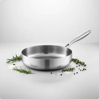 Hammered Titanium Skillet All Cooktop Compatible Uncoated Titanium Pan
