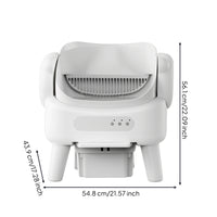 Open-Top Automatic Litter Box Removable Automatic Cat Litter Box Pet Supply Easy to Clean Electric for Living Room, Apartment