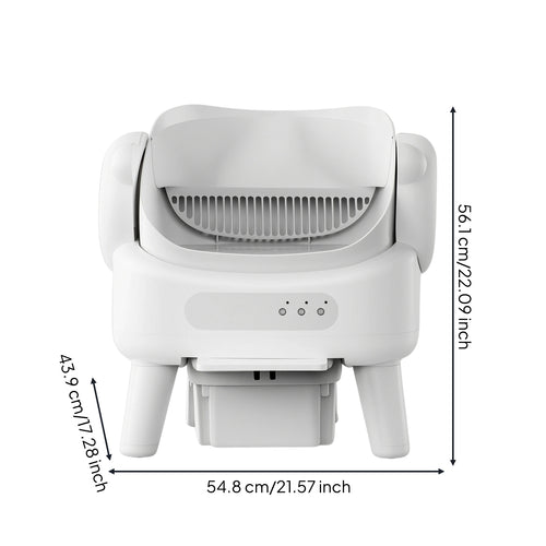 Open-Top Automatic Litter Box Removable Automatic Cat Litter Box Pet Supply Easy to Clean Electric for Living Room, Apartment