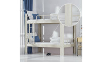 Metal Bunk Bed Two-Tier Bunk Bed with Ladder Space-Saving Furniture for Students, Roommates, Dormitories, Student Apartments, Hostels