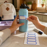Blank Self-Adhesive Name Labels for Students, Waterproof Kindergarten Food Date Identification Stickers