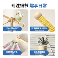 Parrot Toy Spinning Windmill with Perch, Cotton Material, for Small and Medium Parrots