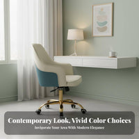 Upholstered Rotating Chair with Casters Minimalist Design Office Furniture High Spine Spinerest Easy Assembly for Study Room