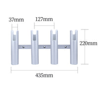 鱼竿支架 高端铝鱼竿插筒 路亚艇海钓船鱼竿插座 多联船用鱼竿座
