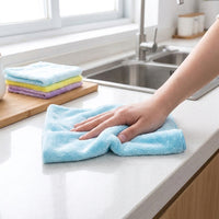 Oil Resistant Dishcloth and Low Lint Dishcloth for Washing Up, Wood Fiber Textured Dishcloths, Highly Absorbent Reusable Kitchen Cleaning Cloth