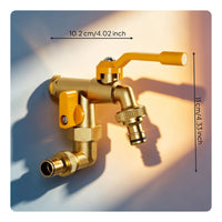 Double Outlet Outdoor Faucet High Flow Anti-Freeze Hose Bibb Independent Valves