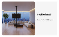 Floor-to-Ceiling Rotating Media Pole 360° Rotation Living Room Furniture