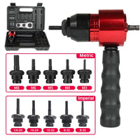Electric Drill Rivet Nut Gun Adapter, Handheld, Metric and Imperial, Aluminum Alloy