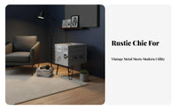 Riveted Pilot End Table Space-Saving Nightstand Multi-Functional for Entrymanner