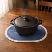 Oval Woven Placemat Textured Woven Oval Placemat Braided Table Mat