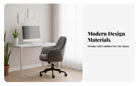 Upholstered Rolling Task Chair 360-Degree rotate Upholstered Shell Chair with casters Comfortable padding Adjustable Height