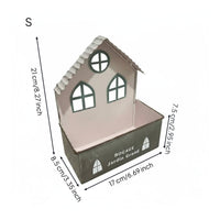 House-Shaped Planter Farmhouse Design Wall Hanging Flower Box Indoor Outdoor Use