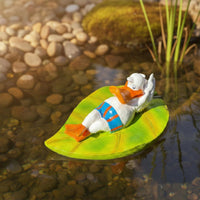 Duck Foliage Buoy Cute Outdoor Decor Lifelike for Aquatic Aquarium