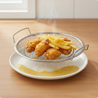 Mesh Draining Pan Heat-Resistant Fried Food Strainer Easy to Clean for Frying