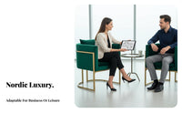Shell Rear Armchair Light Luxury Reception Set Nordic Aesthetic Fashionable Design for Business Owners, Homeowners, Cafe, Office