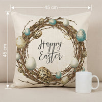 Easter Pillow Cover Nordic Design Pillow Cover Invisible Zipper Motif Pillowcase for Families, Homeowners, Sofa, Living Room, Bedroom