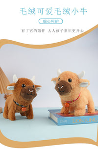 Electric Plush Cow Toy with Walking and Sound