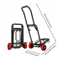 Portable Luggage Dolly Labor-Saving Foldable Utility Cart No Assembly Required
