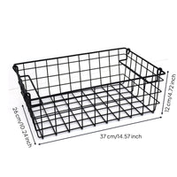 Iron Wire Basket Open-Top Organizer Space-Saving for Countertop