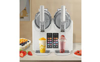 Countertop Slushy Maker with Dual Cylinders 2-in-1 Slush Machine Multi-Function Ice Cream Maker Fast-Freezing for Cafes