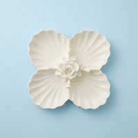 Ceramic Fruit Bowl, 10-inch Floral Shallow Dish