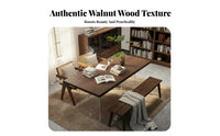 Multi-Purpose Black Walnut Desk Top Long-Lasting Solid Wood Tabletop Solid Wood Table Top for Woodworkers, Interior Designers, Office Workers, Bar, Restaurant, Workshop, Laundry Room