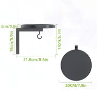 Metal Wall-Mounted Bird Bath Feeder with Hook for Outdoor Garden Patio Decoration