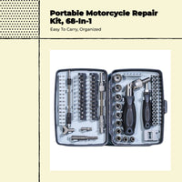 Motorcycle Tool Kit, Socket Ratchet Wrench Set, Portable Repair Bag, Multi-Function, Maintenance Essentials