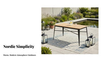 Waterproof Balcony Cafe Set Sun-Proof Garden Table and Chairs Weather-Resistant Small Outdoor Dining Set Modern Design for Homeowners, Cafe Owners, Gardeners, Courtyard, Backyard, Porch, Poolside