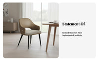 Modern Design Upholstered spinerest Chair Minimalist aesthetic Dining Seat long-lasting Construction Indoor Furniture Easy Assembly for Adults, Homeowners, Living Room, Kitchen, Home Office, Bedroom