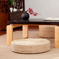 Handwoven Straw Cushion for Meditation and Kneeling