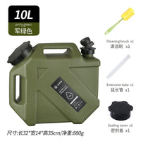 10L PE Outdoor Water Bucket with Faucet for Camping and Car
