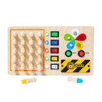 Busy Board with Light Switches Fine-Motor Busy Board with Switches Learning Toy Interactive Educational for Toddlers, Travel