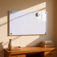 Attractive Glass Whiteboard Ultra-White Tempered Glass Whiteboard Office Display Rectangular Non-Porous for Home