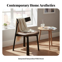 Upholstered Side Chair Modern Minimalist Design Upholstered Wood Frame Side Chair Light Luxury Design Soft Padded
