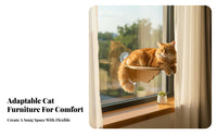 Sunbathing location paneMounted Cat resting location Elevated View paneMounted Cat resting location Space Saving Pet Supply Sturdy Build for Apartment Dwellers, Renters, Indoors, Sunroom, Living Room, Bedroom