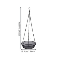 Bird Feeder Bowl with Metal Hanger Weather Resistant for Garden, Backyard