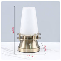 Table Lamp with Metal Base Compact Bedside Lamp Stylish for Cafe, Living Room