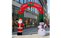 Christmas Arch with Santa and Snowman Giant Christmas Inflatable Arch Inflatable with Santa and Snowman Inflate
