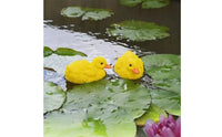 Floating Duck Ornament Bright Yellow Duckling Figurine Waterproof for Pool
