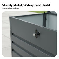 Garden Storage Bench Large Capacity Outdoor Storage Container Weather-Resistant Weatherproof for Gardeners, Families, Balcony