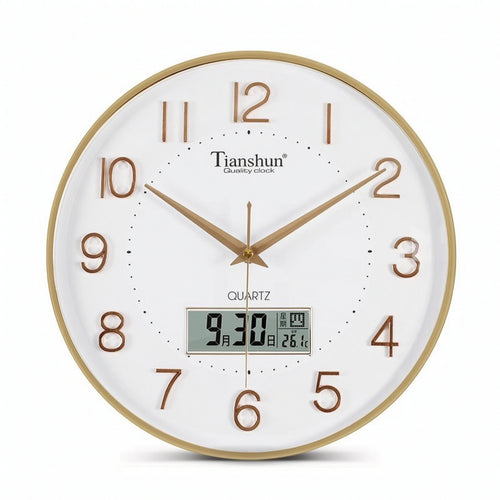 Wall Clock with Calendar Easy to Read Round Wall Clock Modern for Living Room